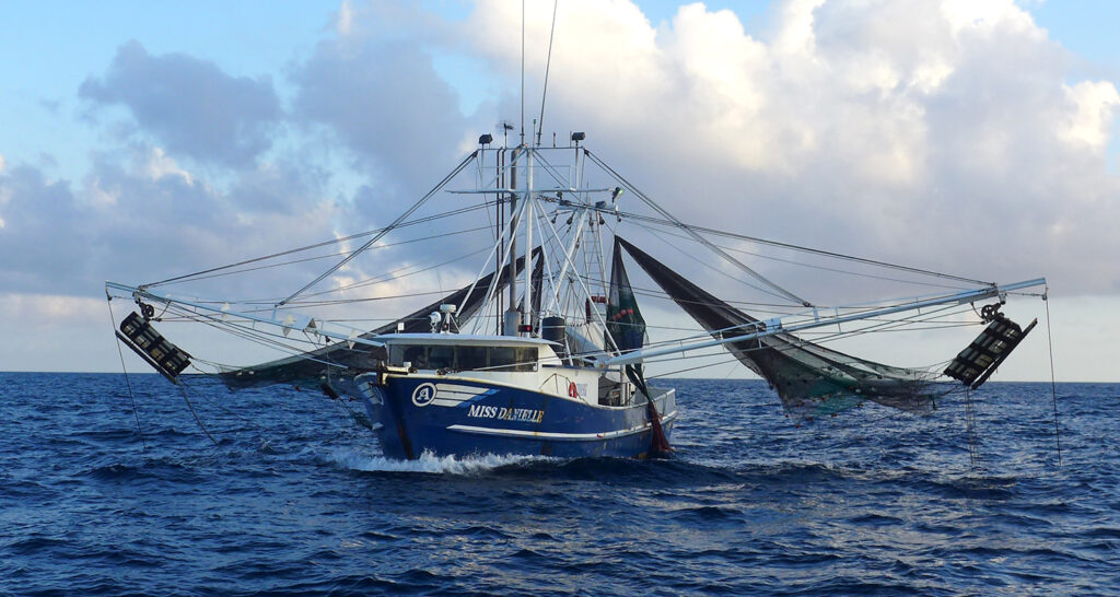 Commercial fishing vessel at sea